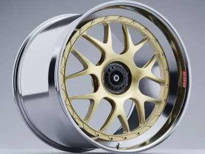 BBS WHEELS - E07 Centerlock Low-poly 3D model