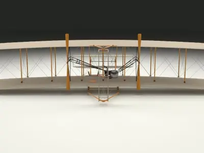 Rigged Wright Flyer 3D model