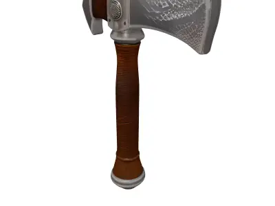 Fantasy Forged Battle Axe 3D model
