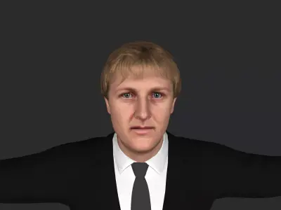 Larry Bird Hyper Realistic Full Body Rigged Character 3D model