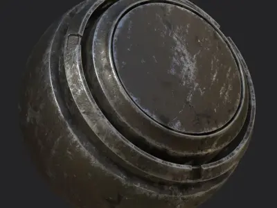 10 Steel Gun Materials 3D model