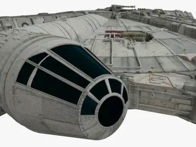Millennium Falcon - Starship Starwar Low-poly 3D model