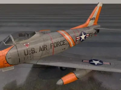 North American F-86H Sabre Hog 3D model