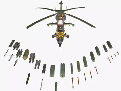 EC-665 Tiger HAD France 2 Basic Animation Low-poly 3D model