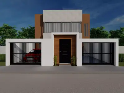 Villa rural Free 3D model