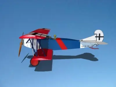 Fokker DVII Toy Plane 1 3D model