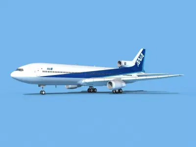 Lockheed L-1011 All Nippon Airways 3D model