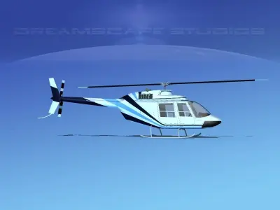 Bell 206 JetRanger V06 3D model