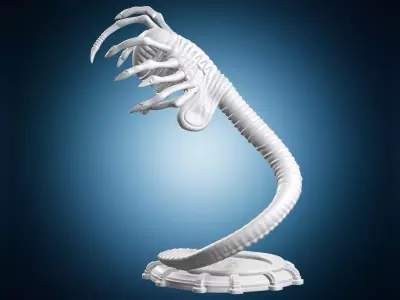 Alien Facehugger Creature Miniature Statue 3D print model