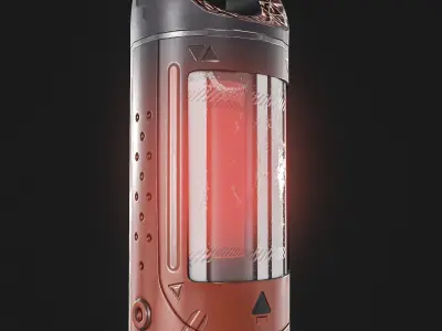 Sci-Fi Teleportation Device Low-poly 3D model