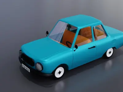 cartoon car Free 3D model
