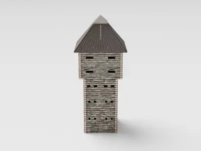 Medieval Tower Low-poly 3D model