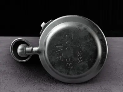 British WWII RAF Stopwatch 3D model