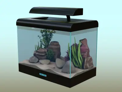 Fish Tank   Low-poly 3D model