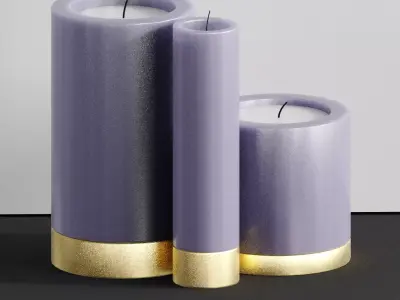 Modern candle Free 3D model