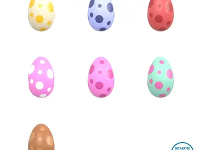 Dinosaur Egg v1 Pack Low-poly 3D model