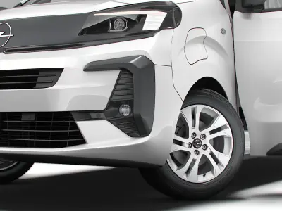 Opel Vivaro Electric Tailgate Van L2 HQ Interior 2024 3D model