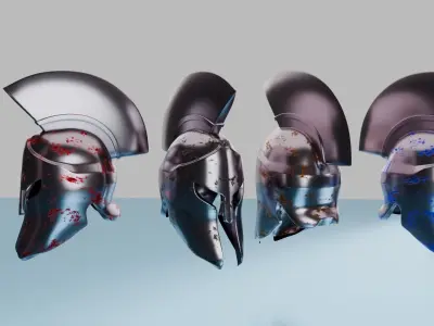 Spartan Helmet 3D model 3