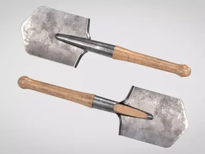 Field Shovel Low-poly 3D model