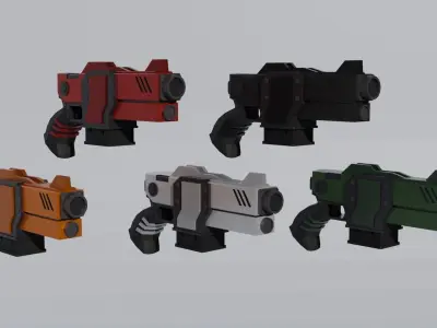 Warhammer 40k Autopistol Reaper Low-poly 3D model