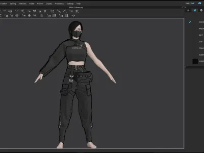 Female Modern Outfit 7 3D model