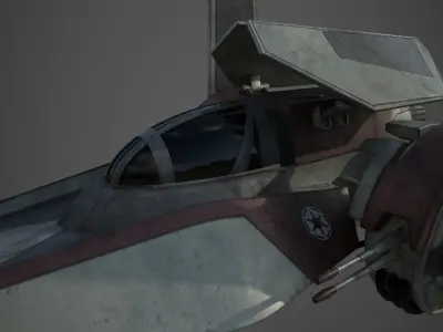 V-wing starfighter 3D model