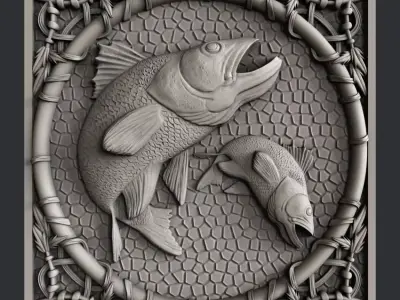 3d STL models for CNC fish 3D model