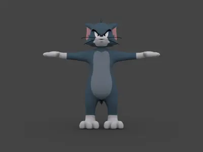 TOMZ-003 Rigged Tom Cat 3D model