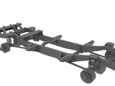 landrover chassis and suspension 3D model
