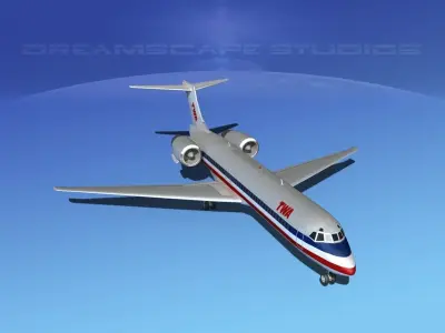 Boeing 717-200 TWA 1 3D model