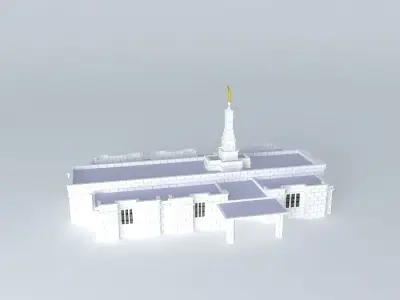 Templo Mormon (M). Free 3D model