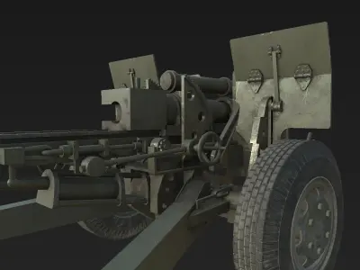 105mm M2A1 Howitzer 3D model 3D model