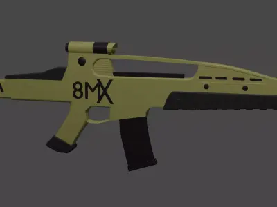 XM8 gun Free low-poly 3D model