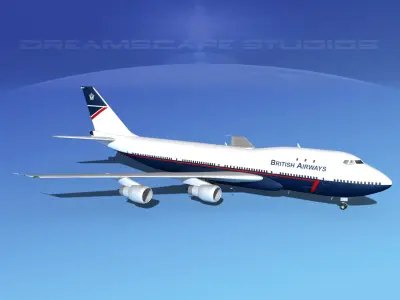 Boeing 747-100 British Airways 2 3D model