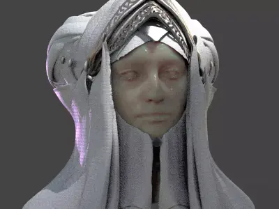 Ancient Alien Headdress 3D model