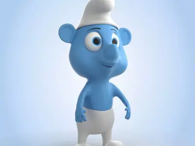 Smurf character 3D model