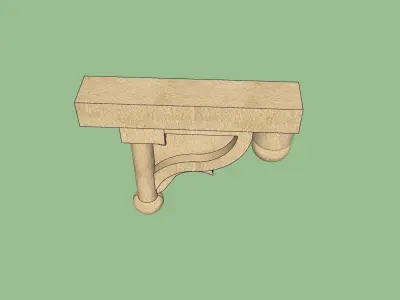 indian jodhpuri stone bracket 3d modal Low-poly 3D model