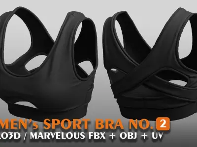 10 SPORT BRA 3dmodel 3D model