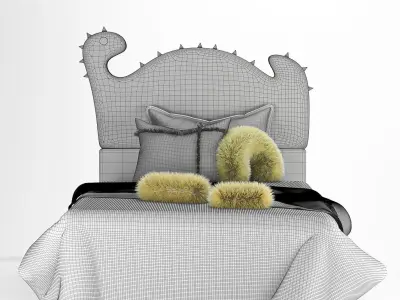 Dinosaur bed 3D model
