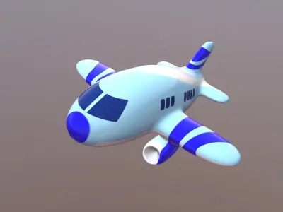 Cartoon airplane  3D model