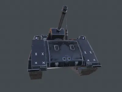 Vulcam Air Defense Low-poly 3D model