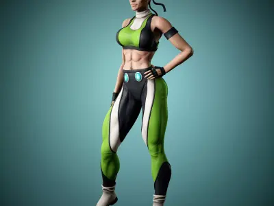 Sonya Blade from Mortal Kombat 3D print model