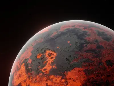 Planet Space Ready to game Low-poly 3D model 13
