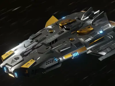 Anopheles Spaceship Low-poly 3D model
