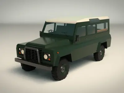 Low Poly SUV 02 Low-poly 3D model