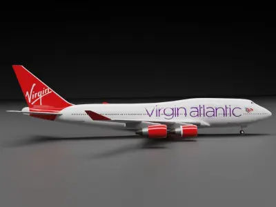 Boeing 747-400 Virgin Atlantic 3D model
