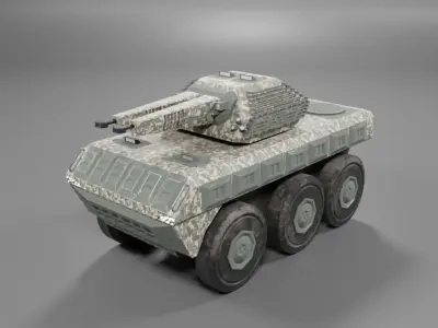 Low-Poly Armored Vehicles Pack Free low-poly 3D model