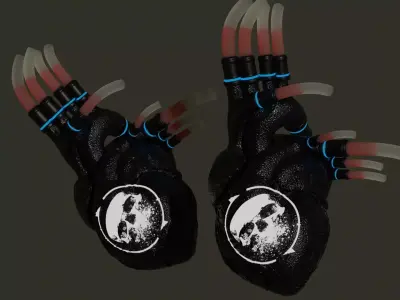 Cyber heart concept 3D model purchase