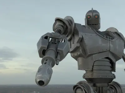 Iron Giant- Battle Mode- Transform-  lowpoly - gameready Low-poly 3D model
