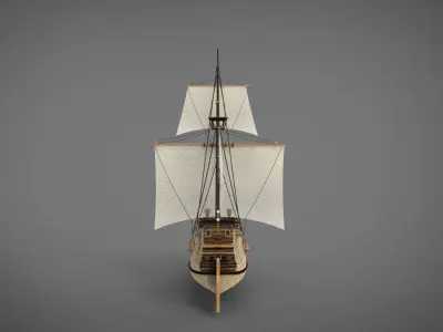 Historical ship Santa Maria 3D model